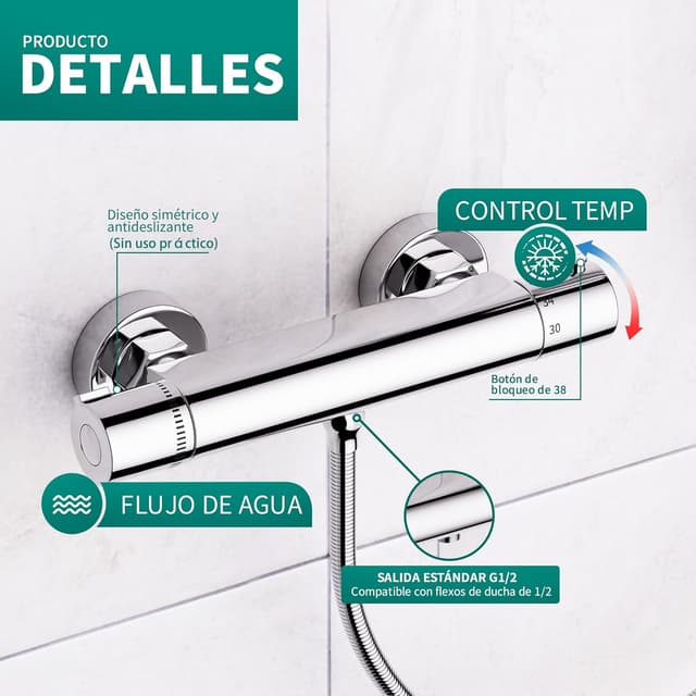 Thumbnail 1 de MORADO Grifo Termostático Ducha 700 mm