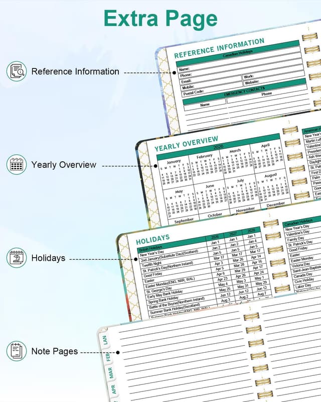 Thumbnail 5 de 2026 Diary A5 Week to View Planner