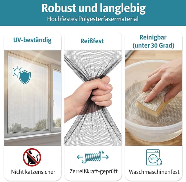 Thumbnail 5 de YANGTE Fliegengitter Fenster 130x150