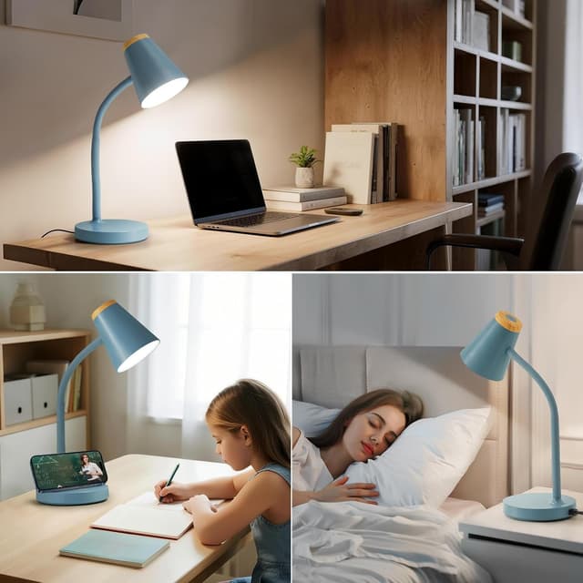 Thumbnail 6 de GyroVu LED-Schreibtischlampe mit Touch-Dimmung und flexiblem Gänsehals (blau)