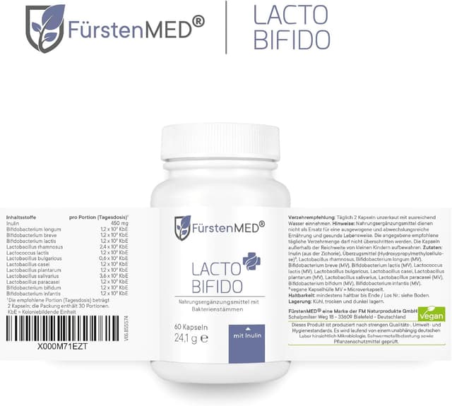 Detalle 2 de FürstenMED Lacto-Bifido 17,4 Mrd KbE Kapseln