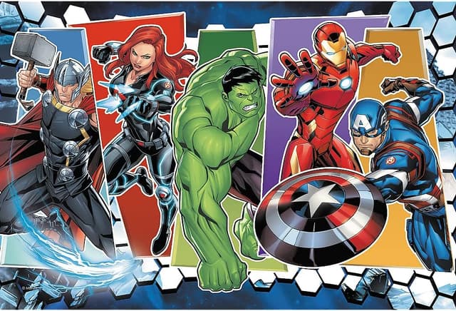 Detalle 2 de Trefl Marvel Avengers Kinderpuzzle – Puzzle zum fertigen Bild aufhängen