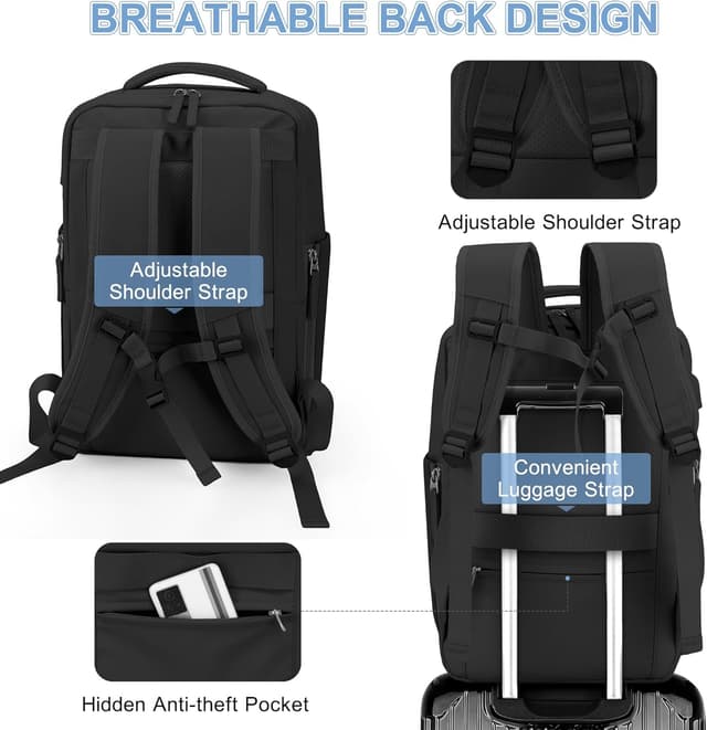 Detalle de SUNUP Ryanair cabin bag 40x20x25cm under-seat travel backpack (20L) with laptop fit