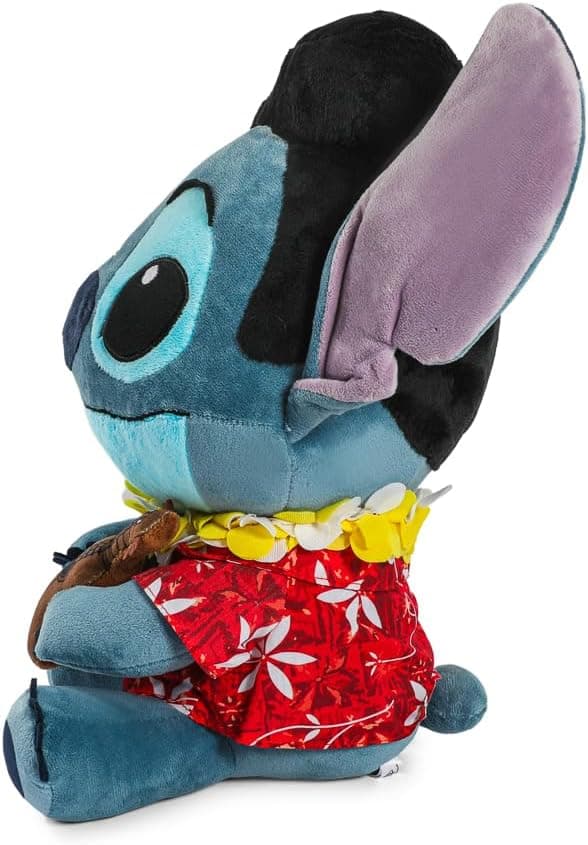 Detalle de Collectible Disney Lilo & Stitch Blue Hawaii Elvis Stitch HugMe Shaking Action Plush
