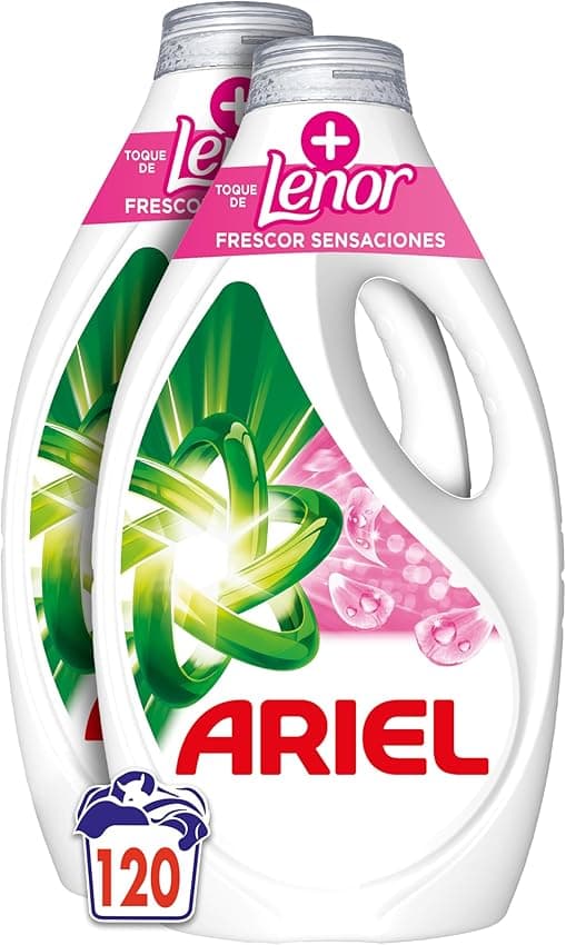 Detalle de Ariel Detergente Líquido Lavadora, 120 Lavados, Limpieza en Frío