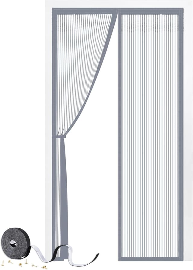 Detalle de SMALUCK Magnetic Door Screen (Heavy Duty) – 90 x 210 cm Grey