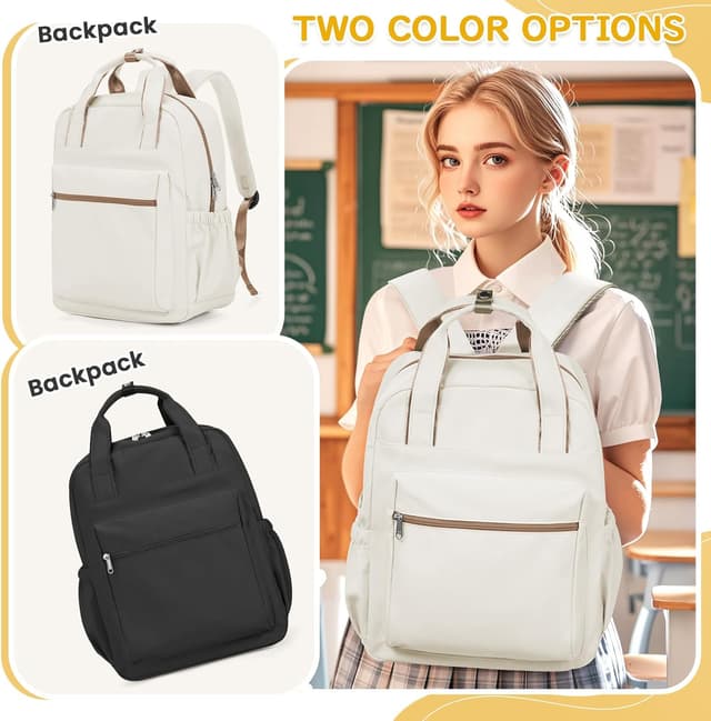 Detalle de HYC00 HYC00 School Backpack Women – Lightweight 17L Laptop Rucksack for Secondary School & Day Trips