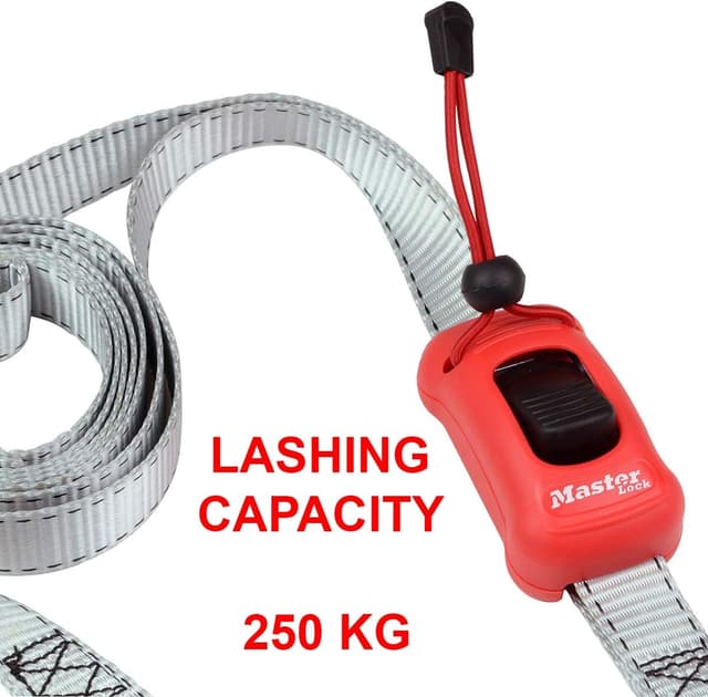 Thumbnail 3 de Master Lock 3313EURDAT Cinghie di Fissaggio con Moschettone Grigio 2,50 m