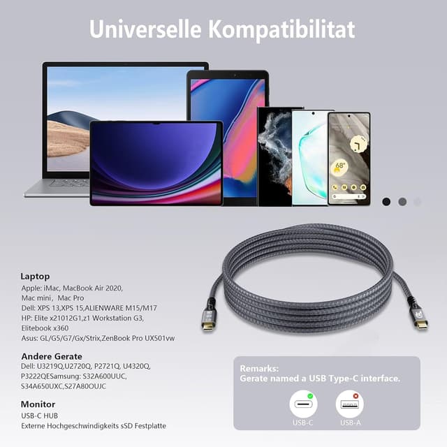 Thumbnail 6 de MOPOCHG USB C Kabel 5 m