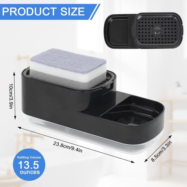 Detalle 2 de Seifenspender TayBong 300 ml mit Schwammhalter