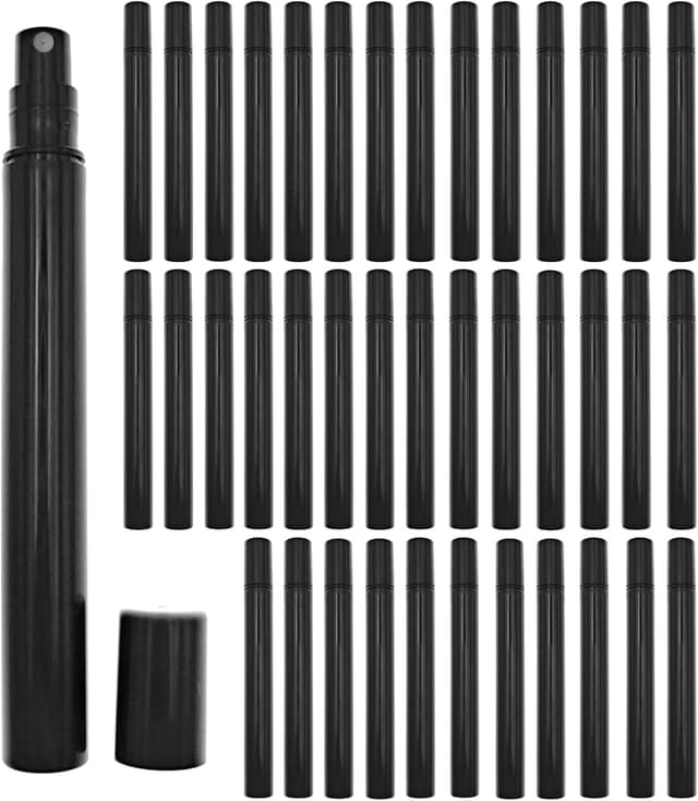 Detalle 1 de ZHIYE 40 x 5ml Mini Spray Atomiser Bottles for Travel (Clear Fine Mist Refillable)