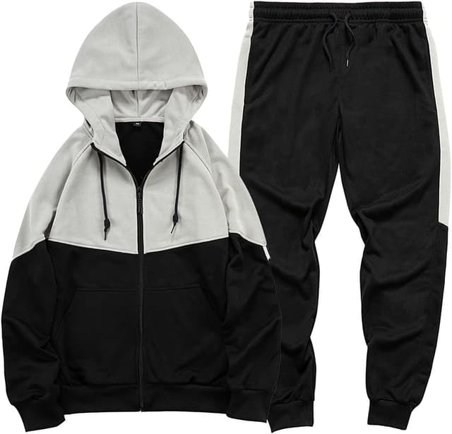 Detalle 2 de AOTORR men’s full-zip hooded tracksuit set with pockets