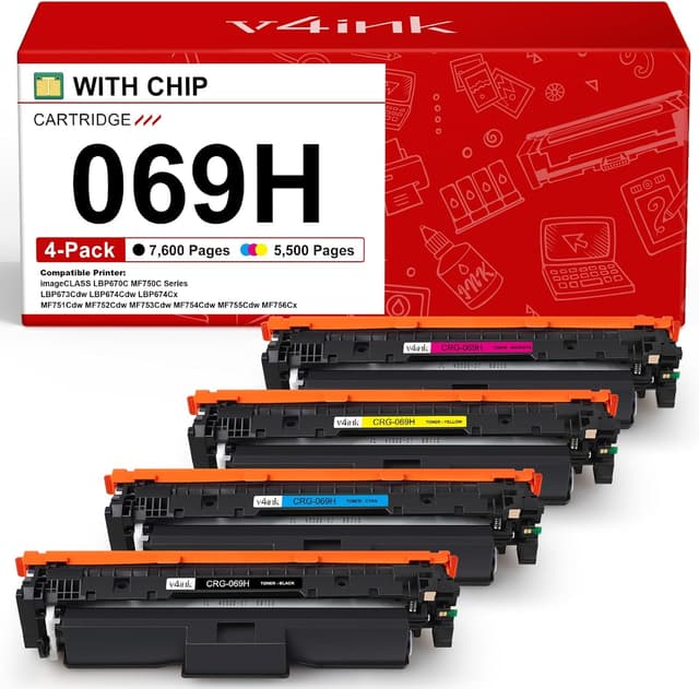 Detalle de v4ink 069H Toner Cartridges 4-pack 🖨