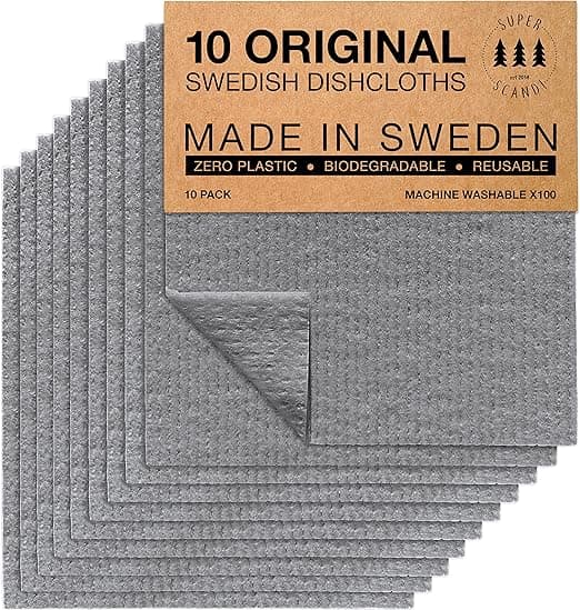 Imagen de SUPERSCANDI Paños de Cocina Reutilizables 🌱 10 Piezas en OfertitasTOP
