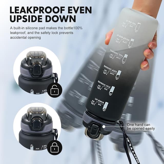 Detalle 2 de SEASEVEN 1L water bottle with straw 🚰