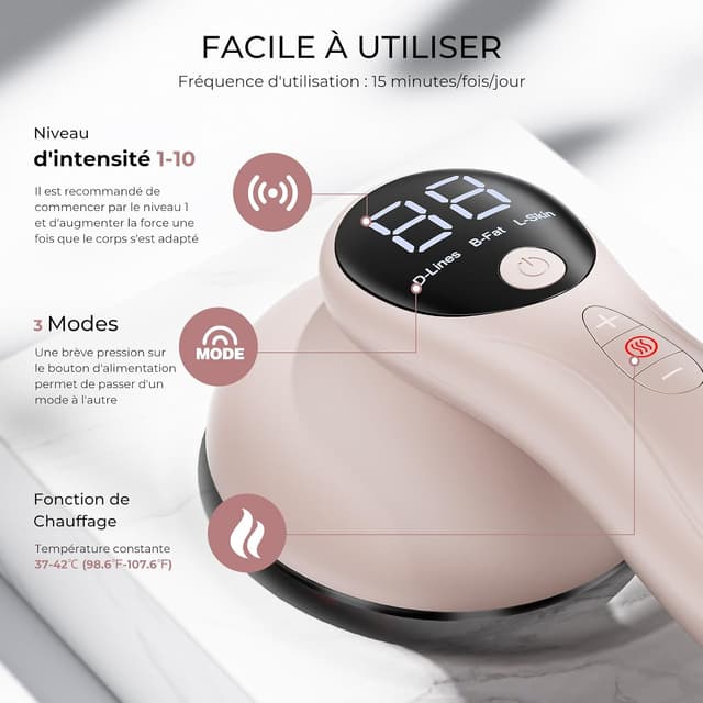 Detalle 2 de Oranmagic Masseur Anti‑Cellulite 4 têtes 💆