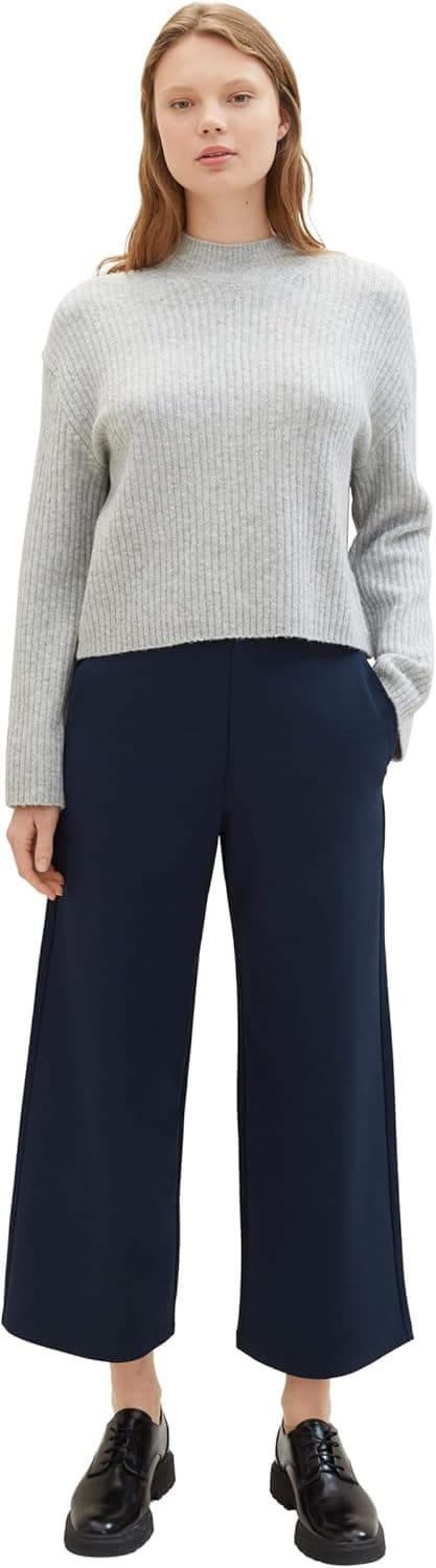 Thumbnail 6 de TOM TAILOR Denim Pantalon femme en tissu doux : coupe culotte à jambe recte et longueur acortée