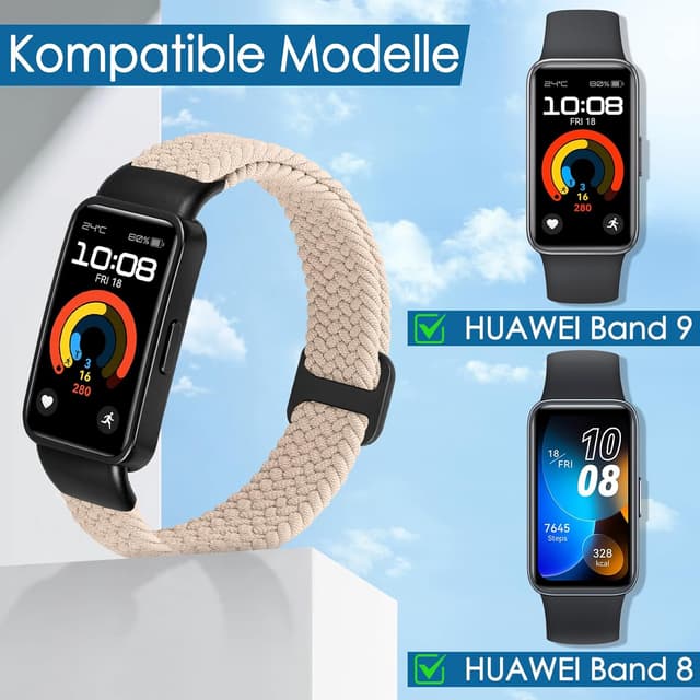 Detalle 2 de Huawei Band 10 Armband aus Nylon, verstellbar