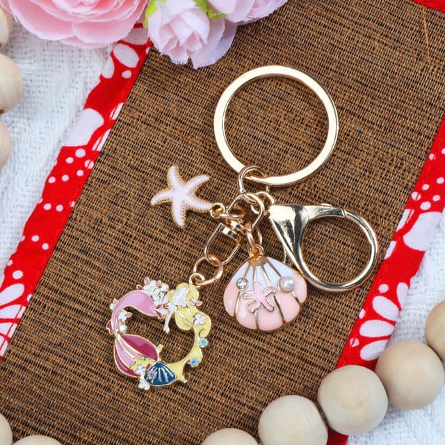 Detalle de Gallkeat Muschel & Seestern Schlüsselanhänger als Bag Charm (Meerjungfrau-Look) für Damen