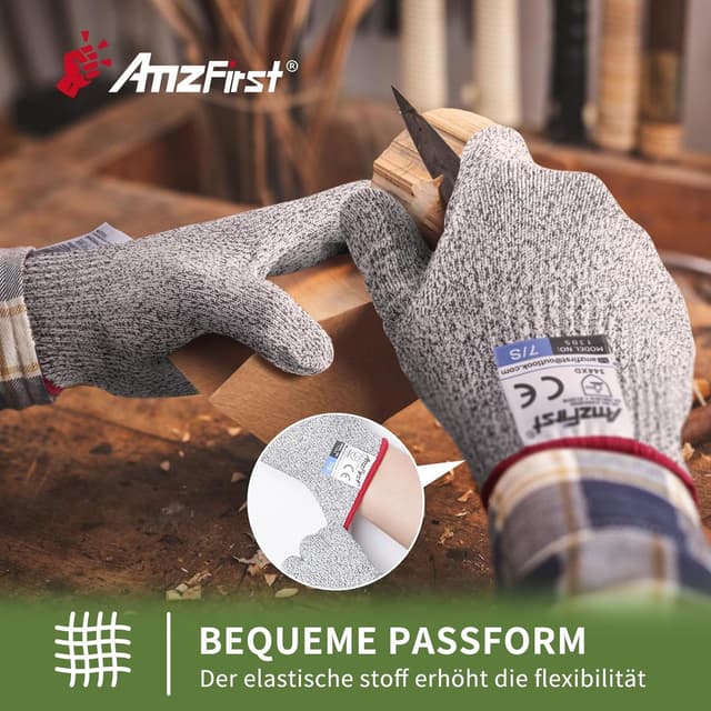 Thumbnail 6 de AmzFirst Schnittfeste Handschuhe Level 5, 2 Paar