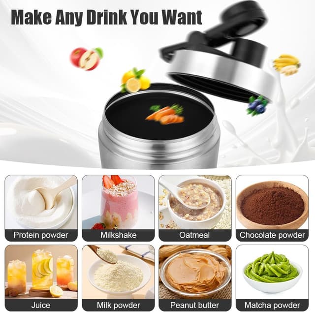 Detalle de Alaoo Protéine Shaker 750 ml Wave : shaker de protéines hermétique et facile à nettoyer