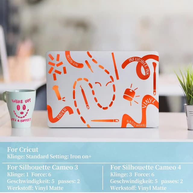 Detalle de IModeur galvanisierte Plotterfolie Vinyl Champagner (30,5 x 214 cm) – selbstklebend für Silhouette Cameo, Schilder & Deko