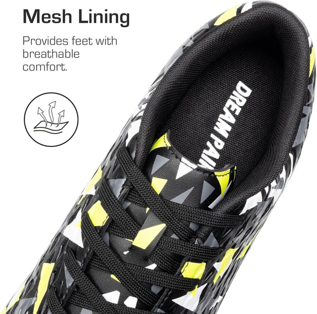 Detalle de DREAM PAIRS Men’s Soccer Cleats Lace-Up Firm Ground Athletic Shoes