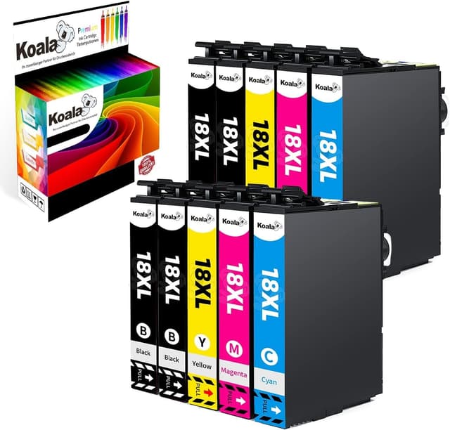 Imagen de Koala 10 cartucce inchiostro compatibili 18XL per stampante 🖨 en OfertitasTOP