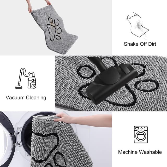 Thumbnail 5 de Smiry Dog Door Mat 30x20 Absorbent Mud Trapper 🐾