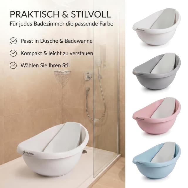 Thumbnail 6 de BabybeFun Baby-Badewanne mit Badewanneneinsatz für Neugeborene – rutschfest, für Dusche und Badewanne (0–12 Monate)