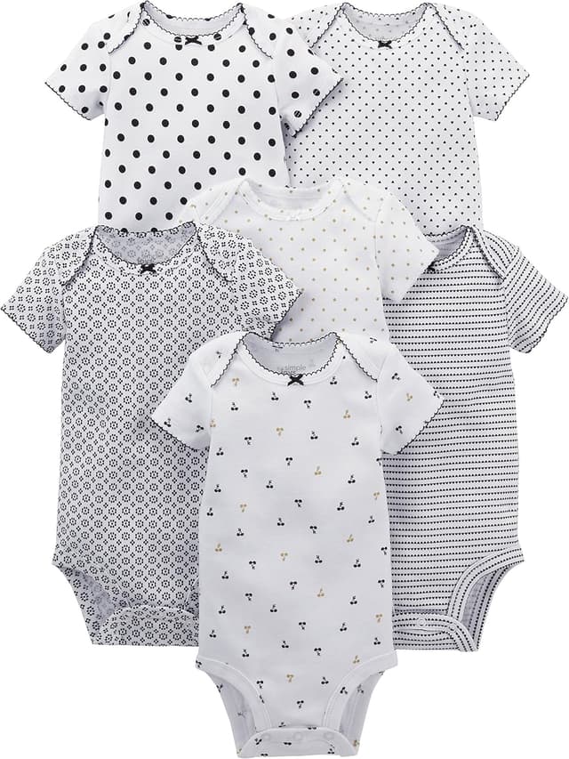 Detalle de Simple Joys by Carter’s Baby Mädchen 6-Pack ärmellose Bodysuits aus Baumwolle