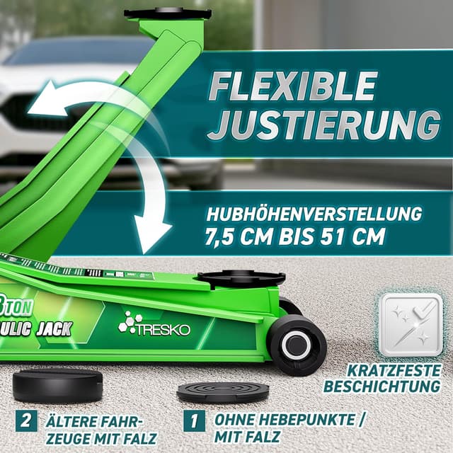 Thumbnail 6 de TRESKO Hydraulischer Wagenheber 3T 75–510 mm