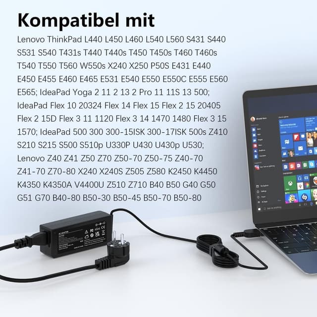 Detalle 2 de VUOHOEG 65W Netzteil für Lenovo ThinkPad