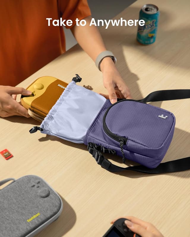 Thumbnail 6 de tomtoc JoyCarry Sling Bag for Nintendo Switch 2 Slim Case – stylish crossbody travel pouch with accessory pocket