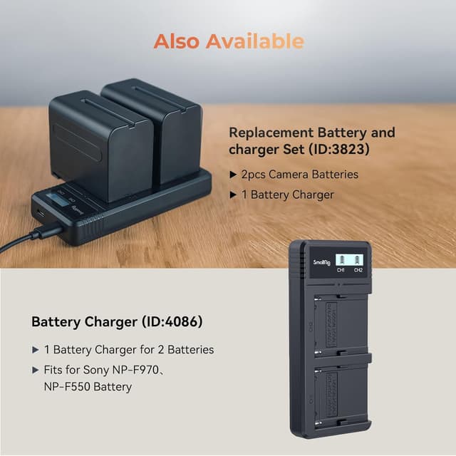 Thumbnail 6 de SMALLRIG Battery NP-F550 3500mAh USB-C Akku