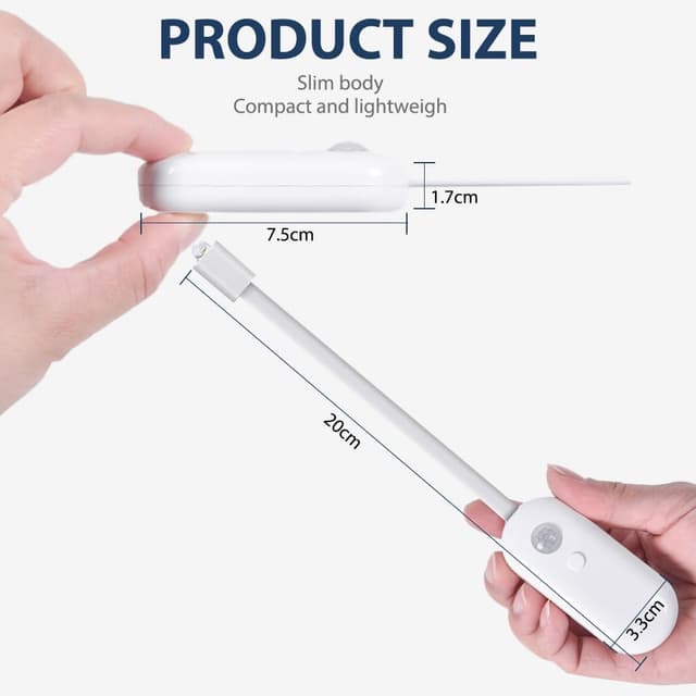 Detalle 2 de ABOHU LED Toilettenlicht mit Bewegungsmelder, 16 Farben, wasserdicht & USB-aufladbar