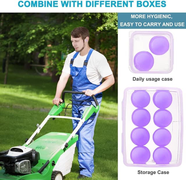 Detalle de Becheln Reusable Silicone Ear Plugs (Waterproof) with Noise Cancelling up to 30 dB