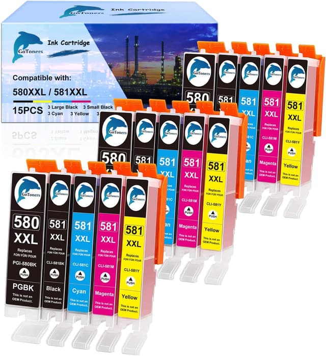 Detalle de GoToners XXL Patronen für Canon 580 581