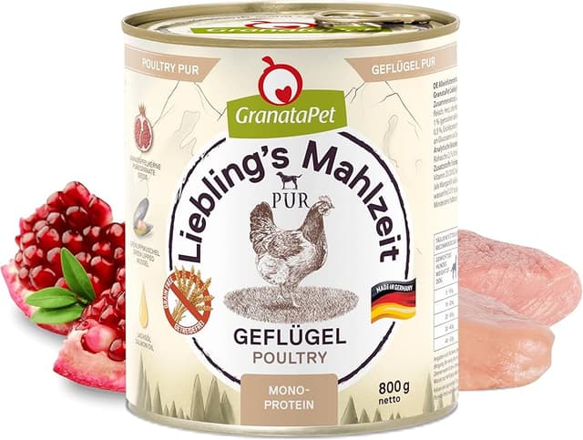 Thumbnail 1 de GranataPet Liebling's Mahlzeit Aves Pur, comida húmeda para perros 6×