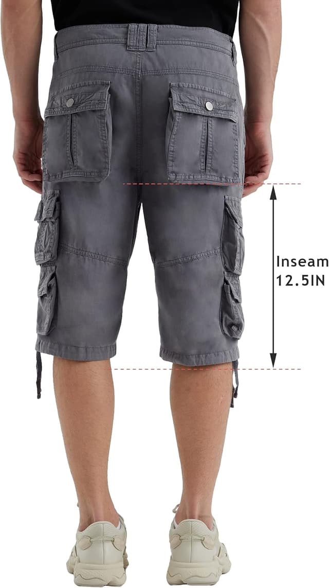 Detalle de YGREYG Men’s Cargo Shorts Long Capri (Below-The-Knee) Relaxed Fit with Pockets