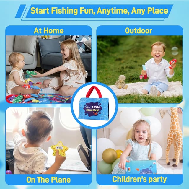 Thumbnail 5 de Montessori Toddler Fishing Game 23PCS 🎲