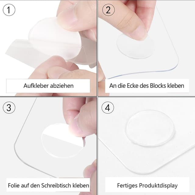 Detalle 2 de Dreamil transparente Schreibtischunterlage aus PVC, wasserdicht mit abgerundeten Ecken – 60 x 33 cm