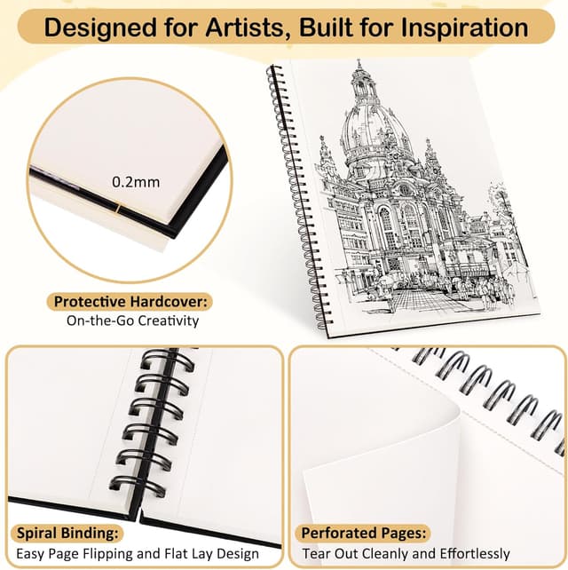 Thumbnail 3 de DazSpirit A3 Skizzenbuch für Zeichnungen