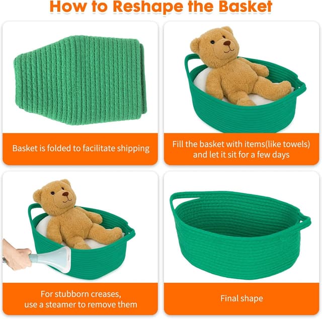 Detalle de Powerking woven basket storage cube 30.48 cm