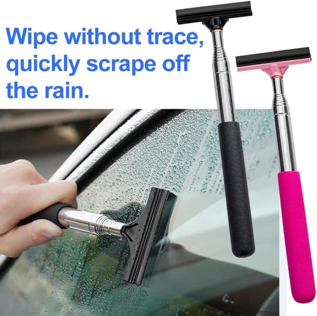 Detalle de Tharvolex 2 PCS Retractable Auto Rearview Mirror Wiper (Mini Squeegee) for Windshields & More
