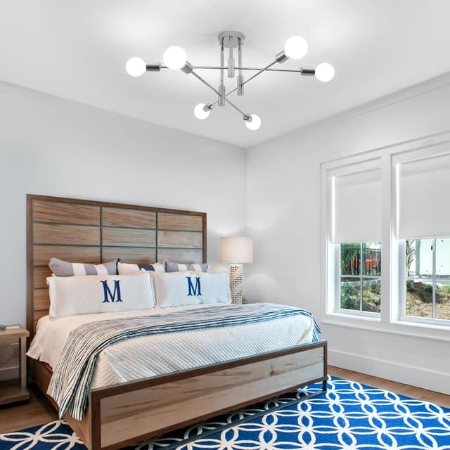 Thumbnail 8 de Comely Lamparas Sputnik Vintage, Cromo, 6 Luces, Ángulo Ajustable 😊