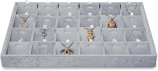 Imagen de Papten Bandeja Apilable de Terciopelo para Joyas 💍 en OfertitasTOP