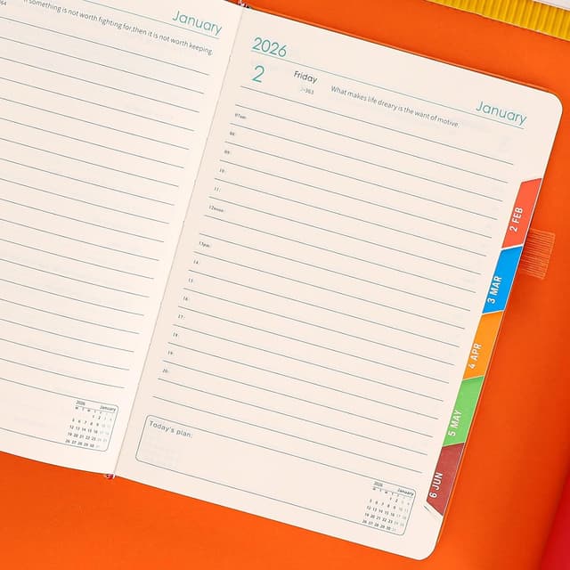 Thumbnail 4 de Agenda 2026 A5 página por día 80 g/m²