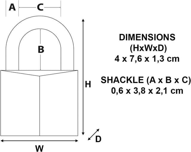 Detalle de Cadenas à clé Master Lock 9140EURDLFCC 4 goupilles