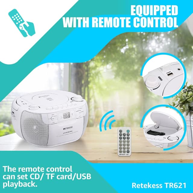 Thumbnail 2 de Retekess TR621 lettore CD portatile